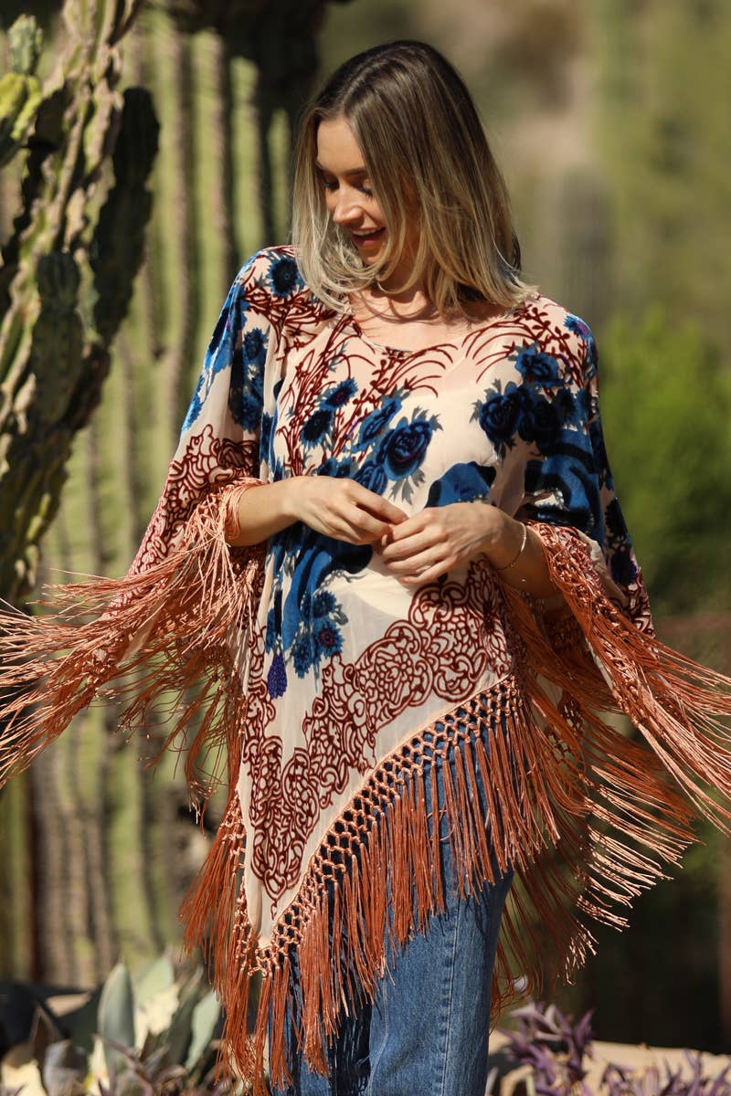 Desert Rose Poncho