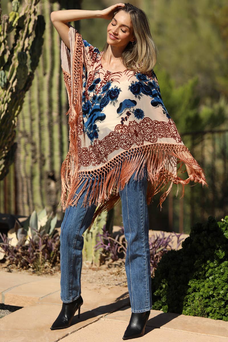 Desert Rose Poncho