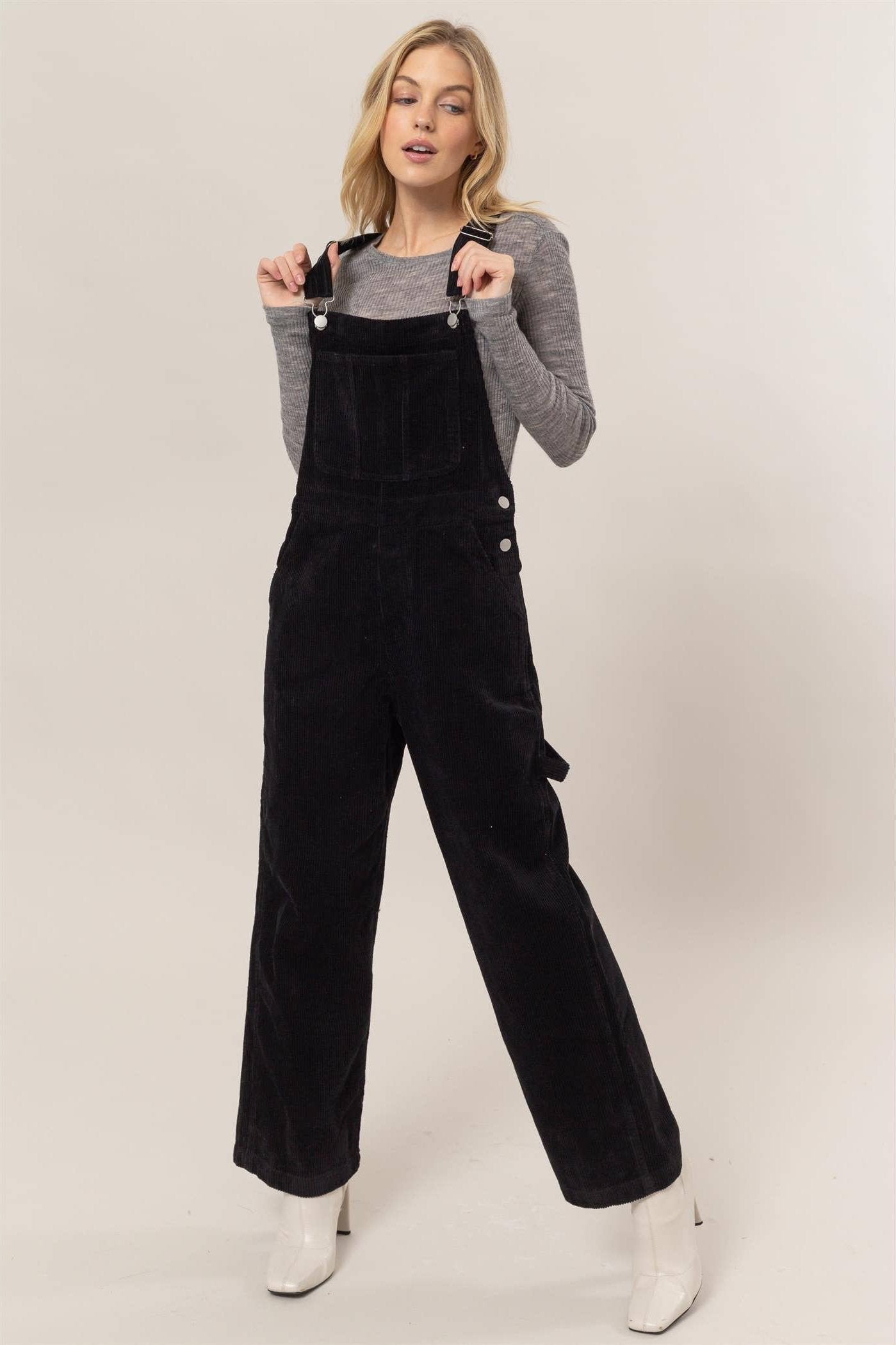 Black Corduroy Gypsy Overalls