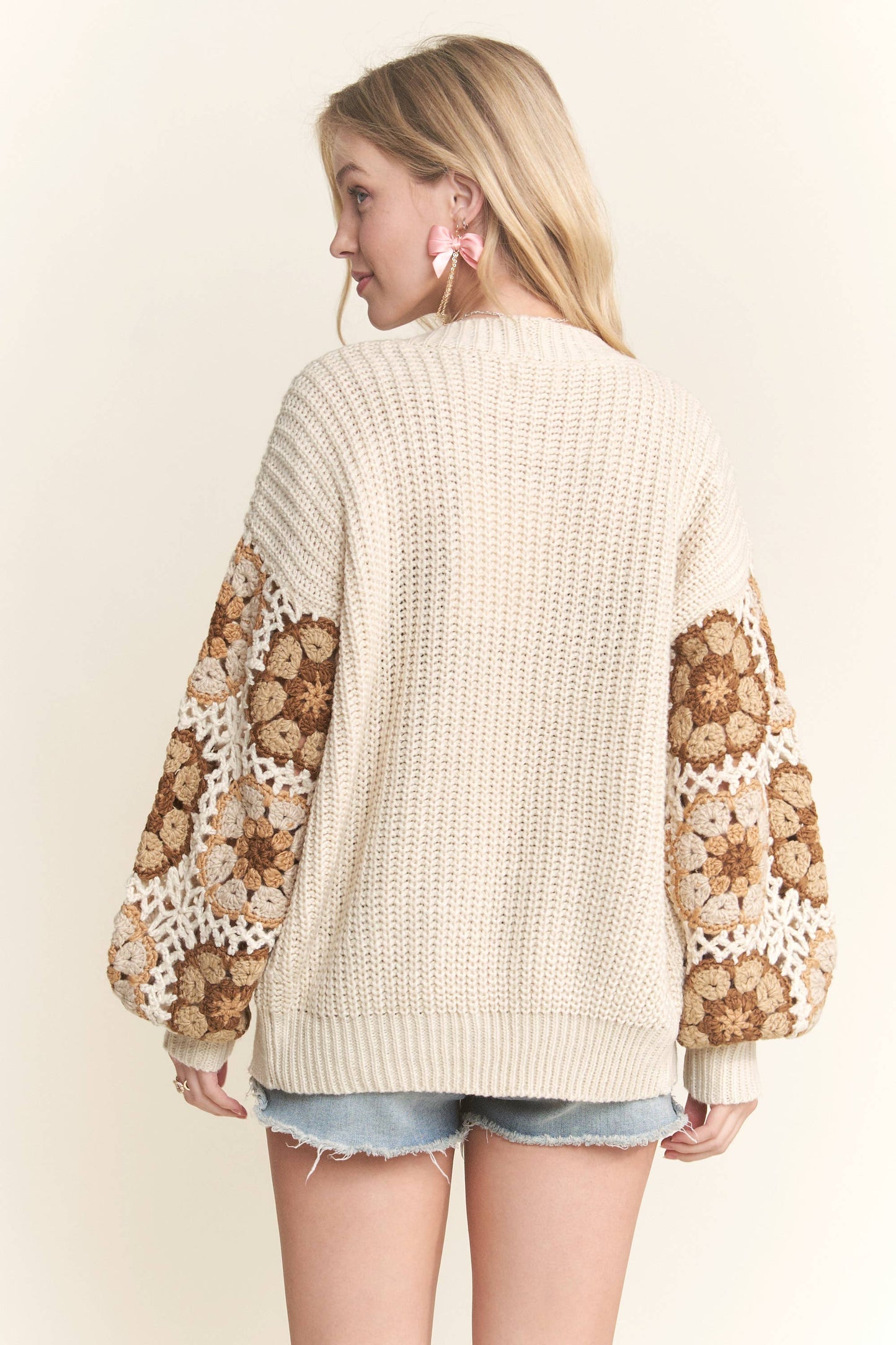 Floral Crochet Gypsy Cardigan