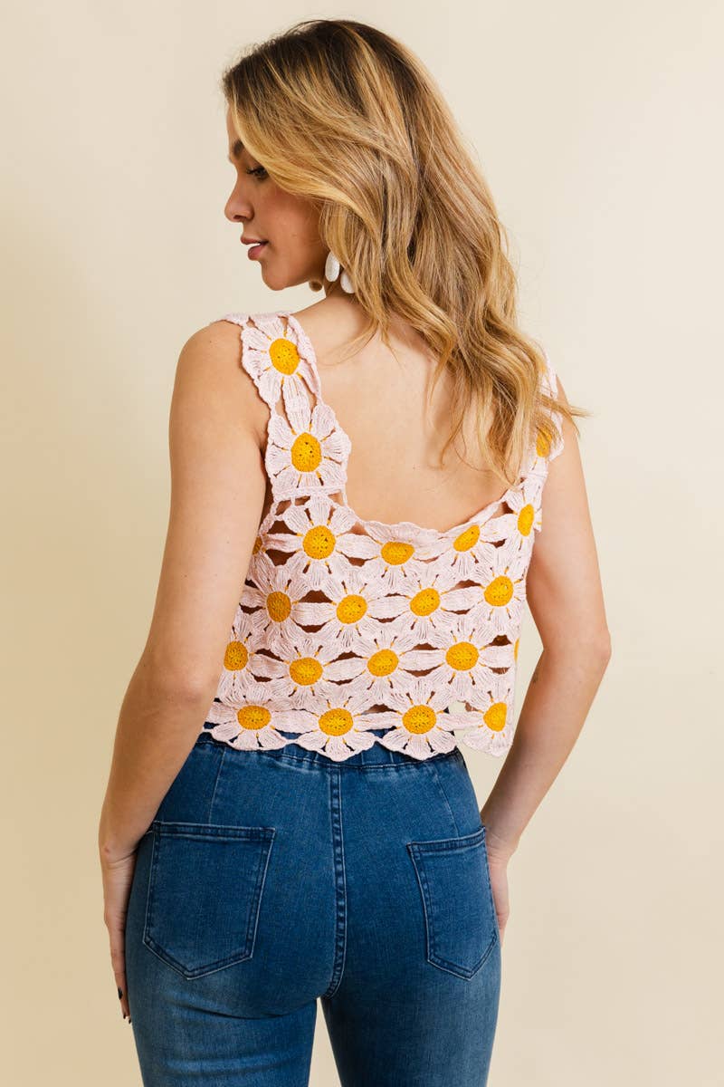 Daisy Crochet Gypsy Top