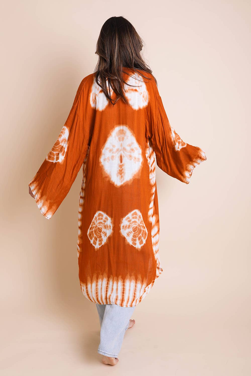 Tie-Dye Longline Gypsy Kimono