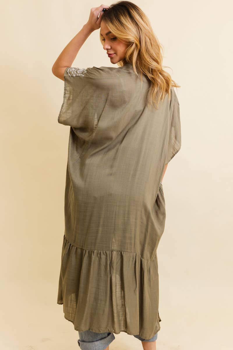 Olive Tribal Gypsy Kimono