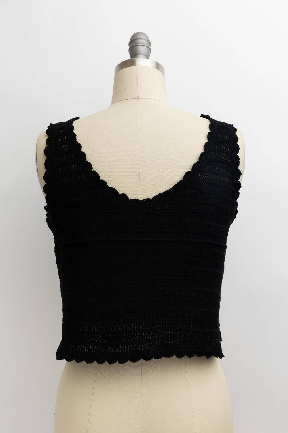 Midnight Blooms Crochet Crop