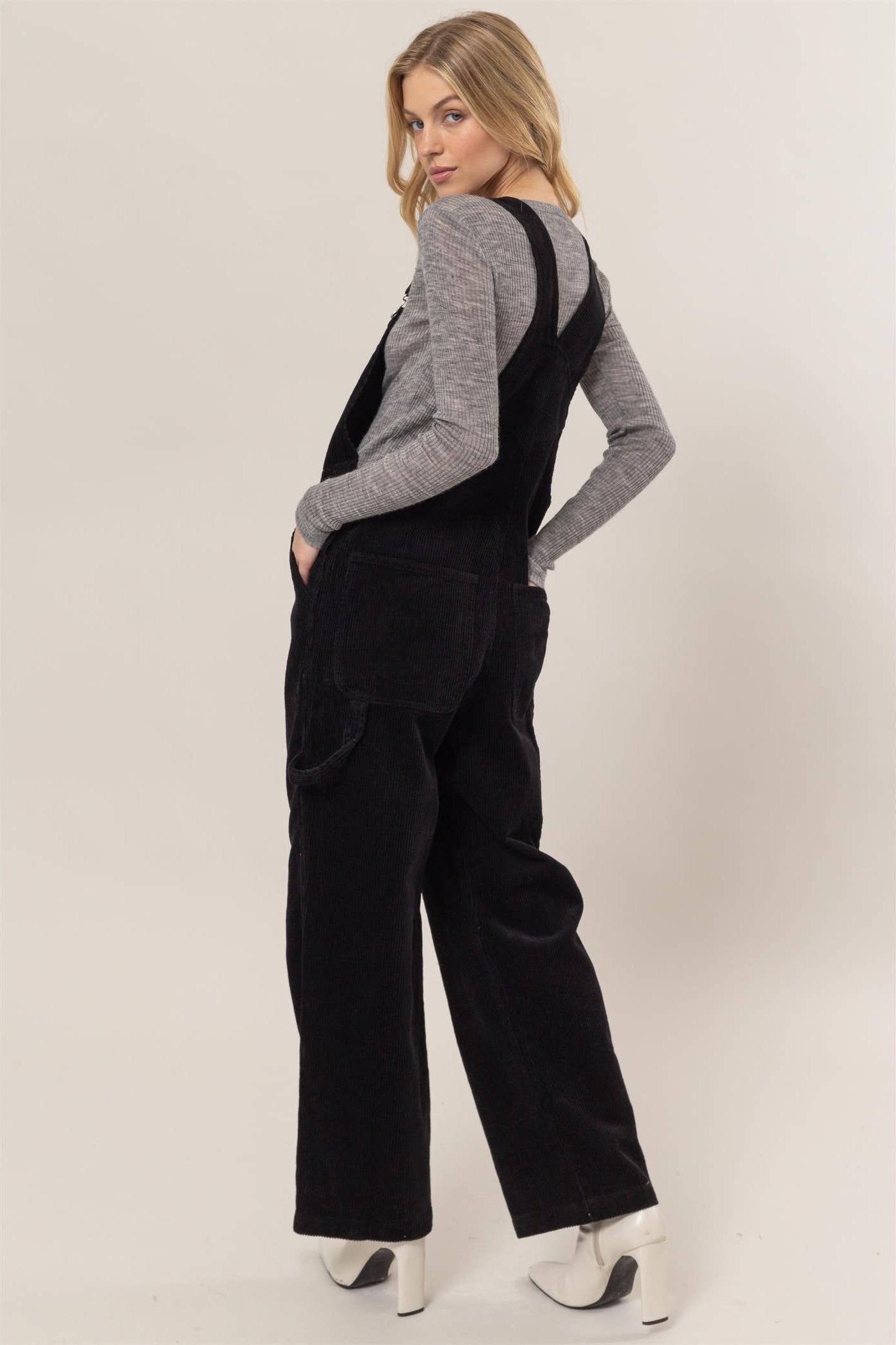 Black Corduroy Gypsy Overalls