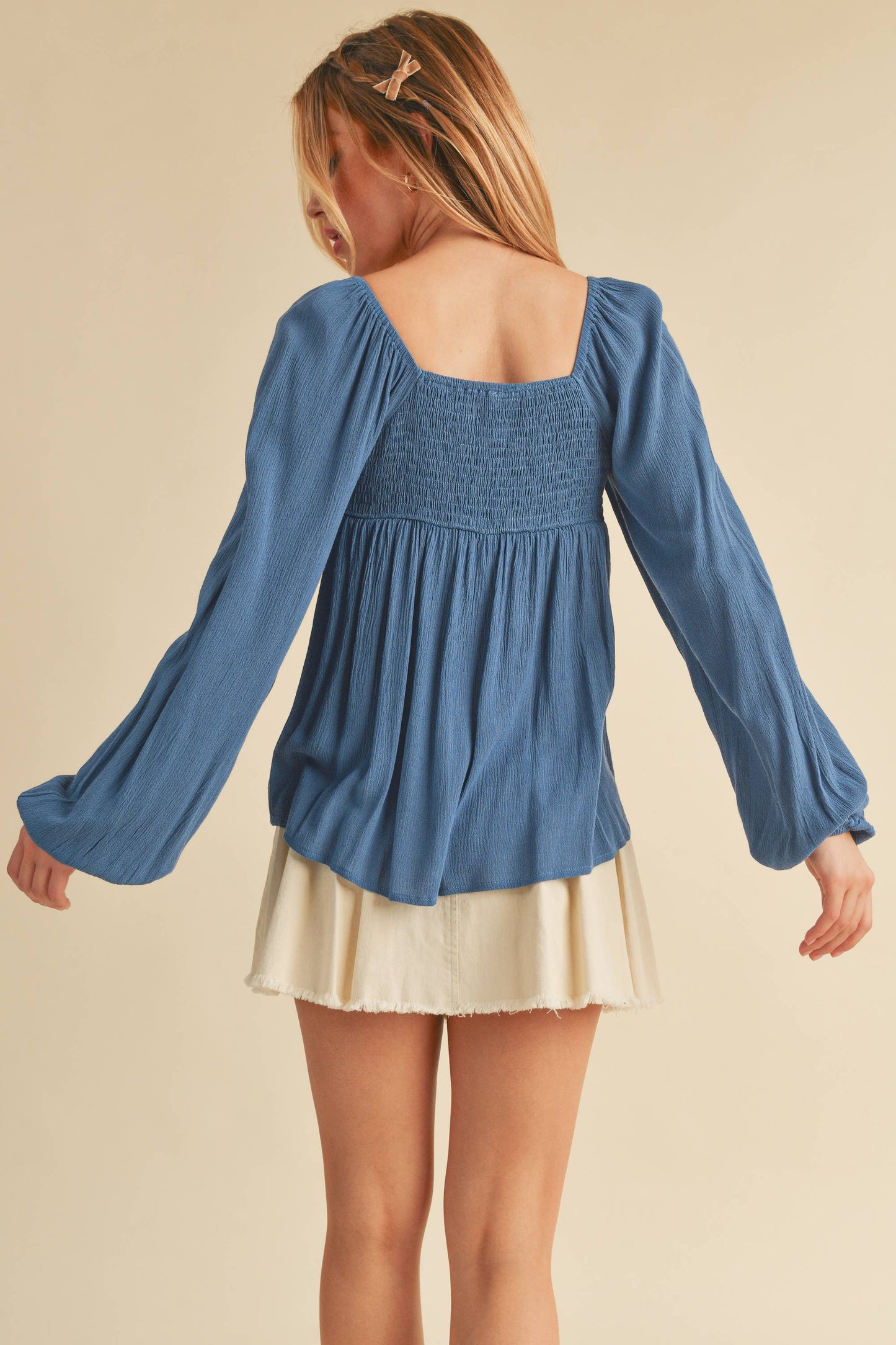 Denim Heart Gypsy Top