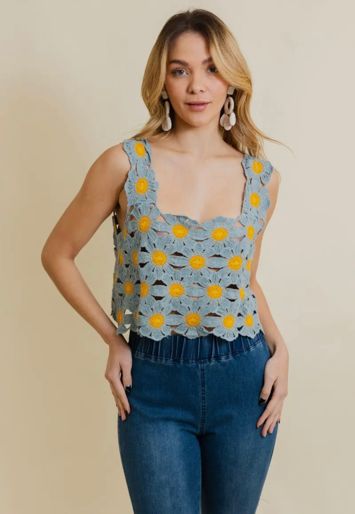 Daisy Crochet Gypsy Top
