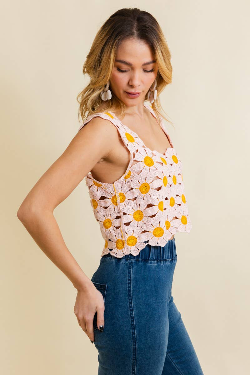 Daisy Crochet Gypsy Top