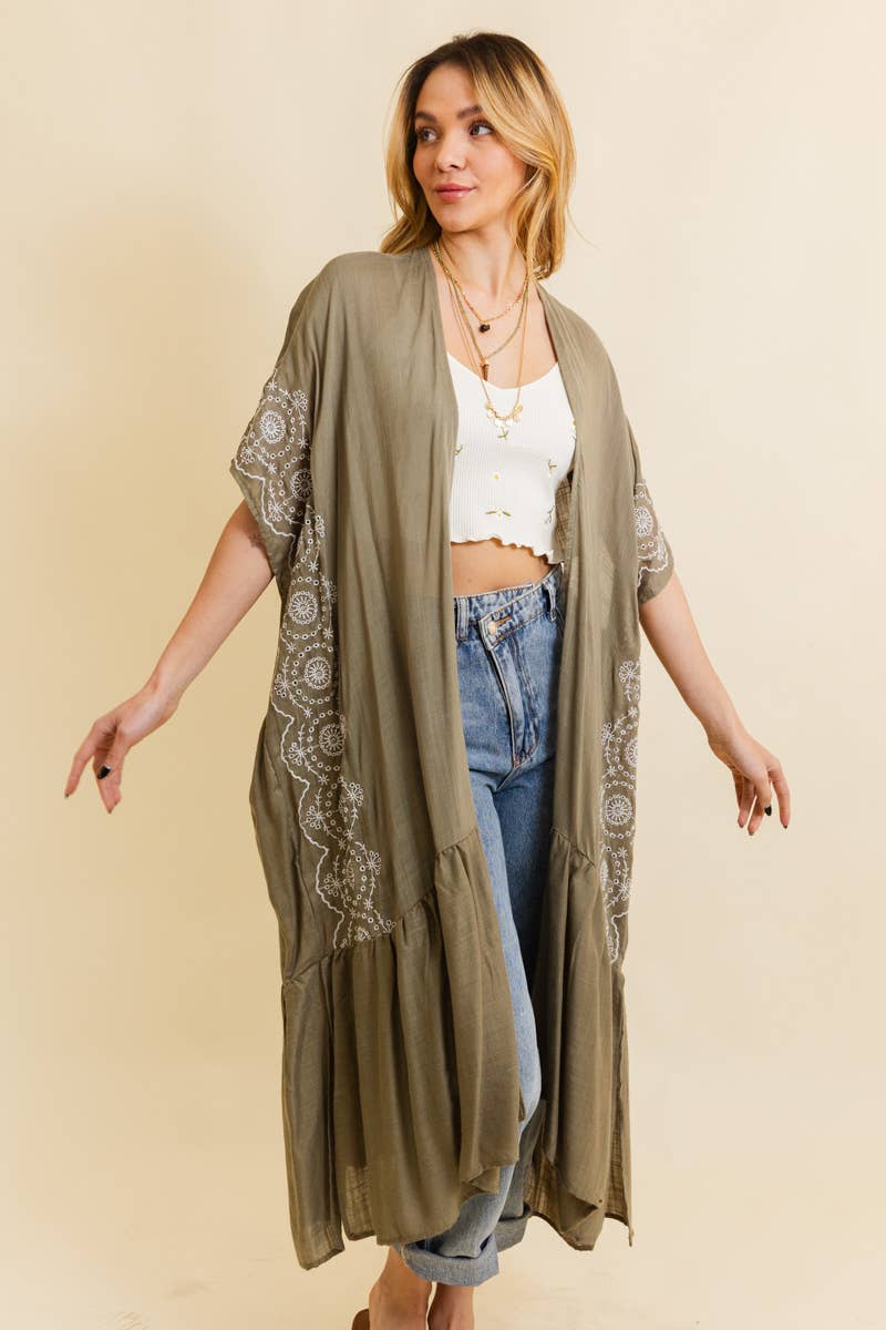 Olive Tribal Gypsy Kimono