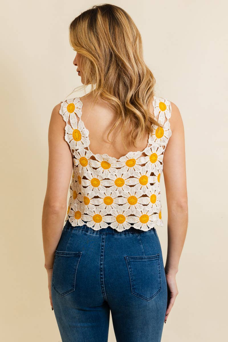 Daisy Crochet Gypsy Top