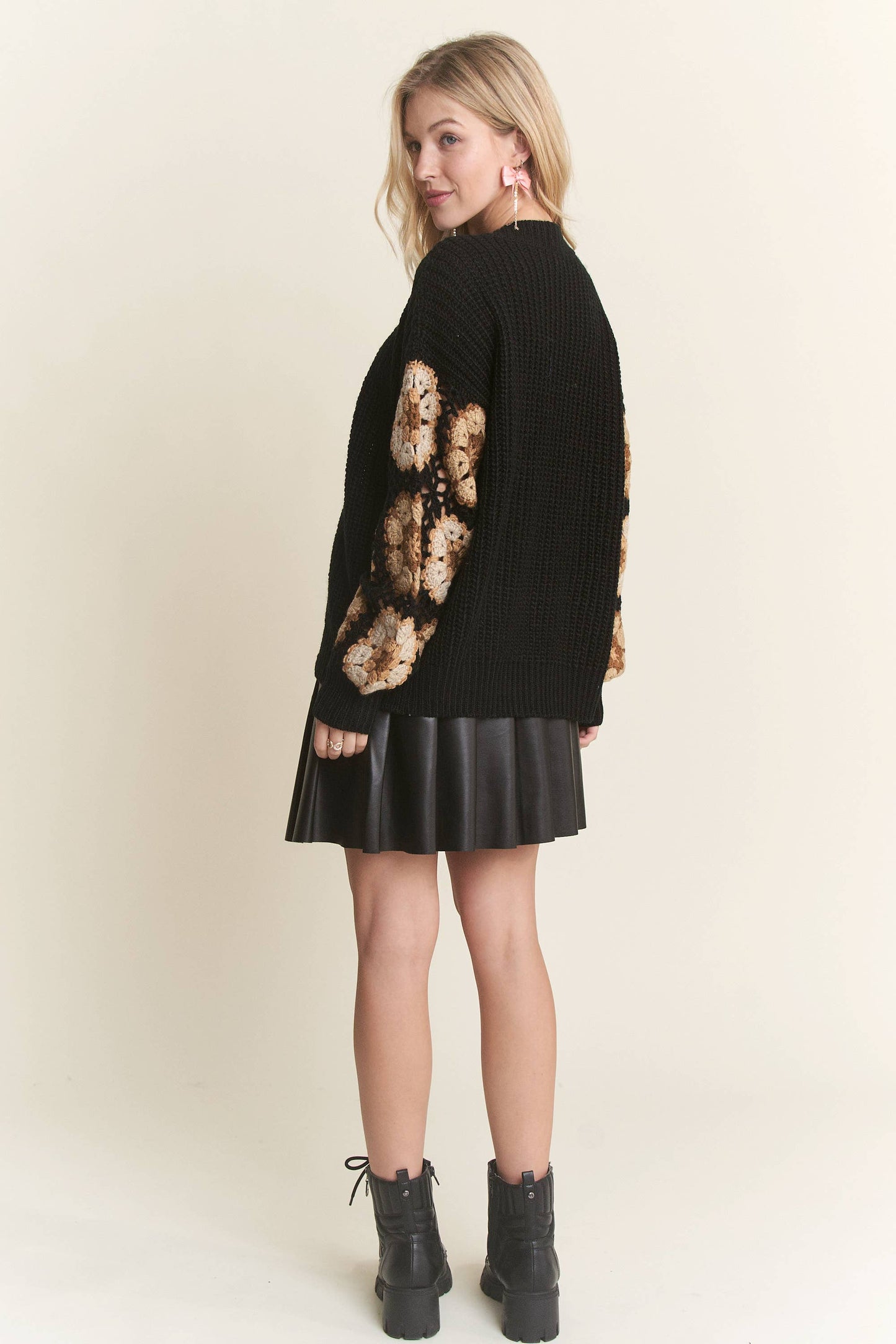 Floral Crochet Gypsy Cardigan