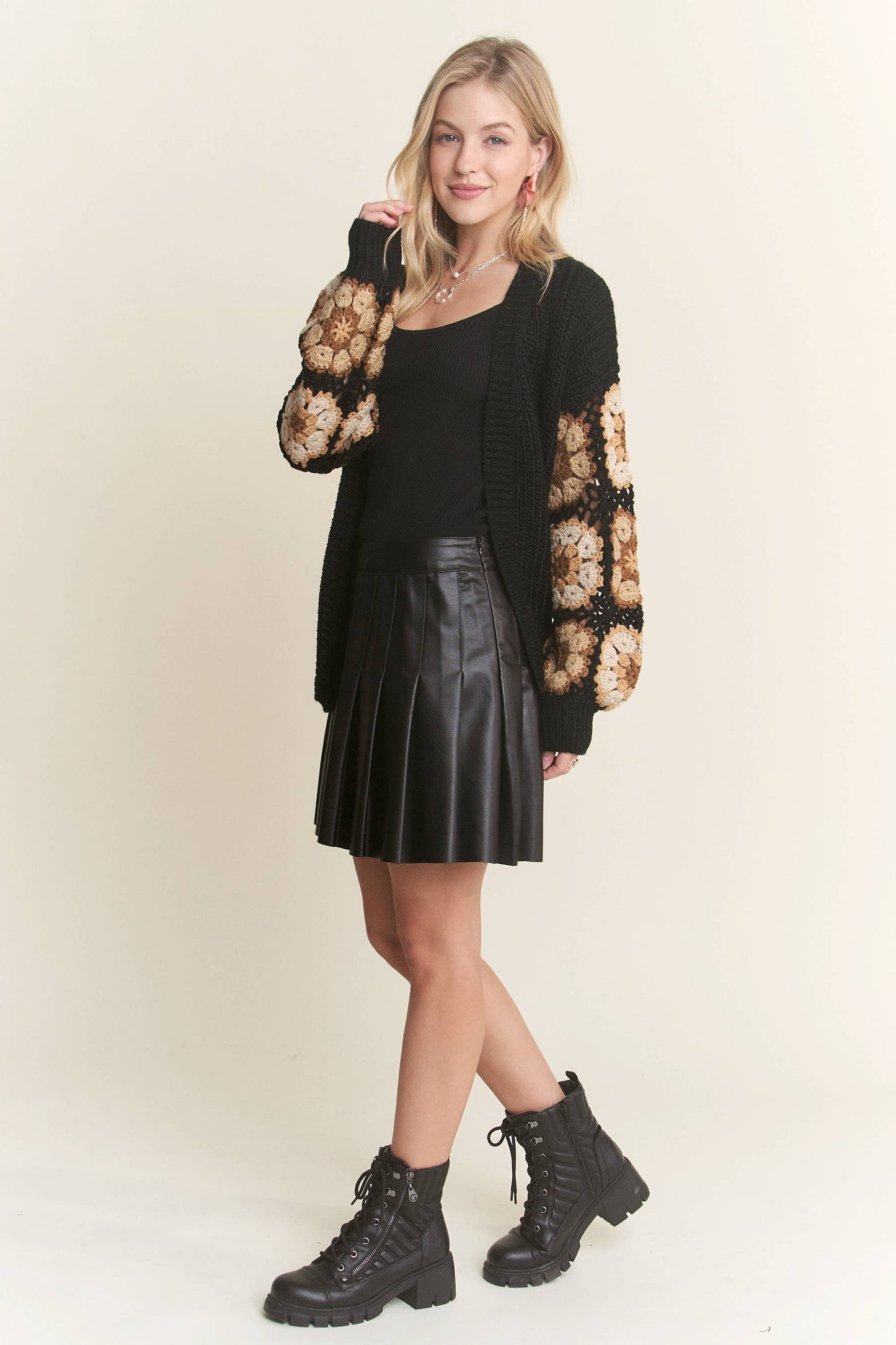 Floral Crochet Gypsy Cardigan