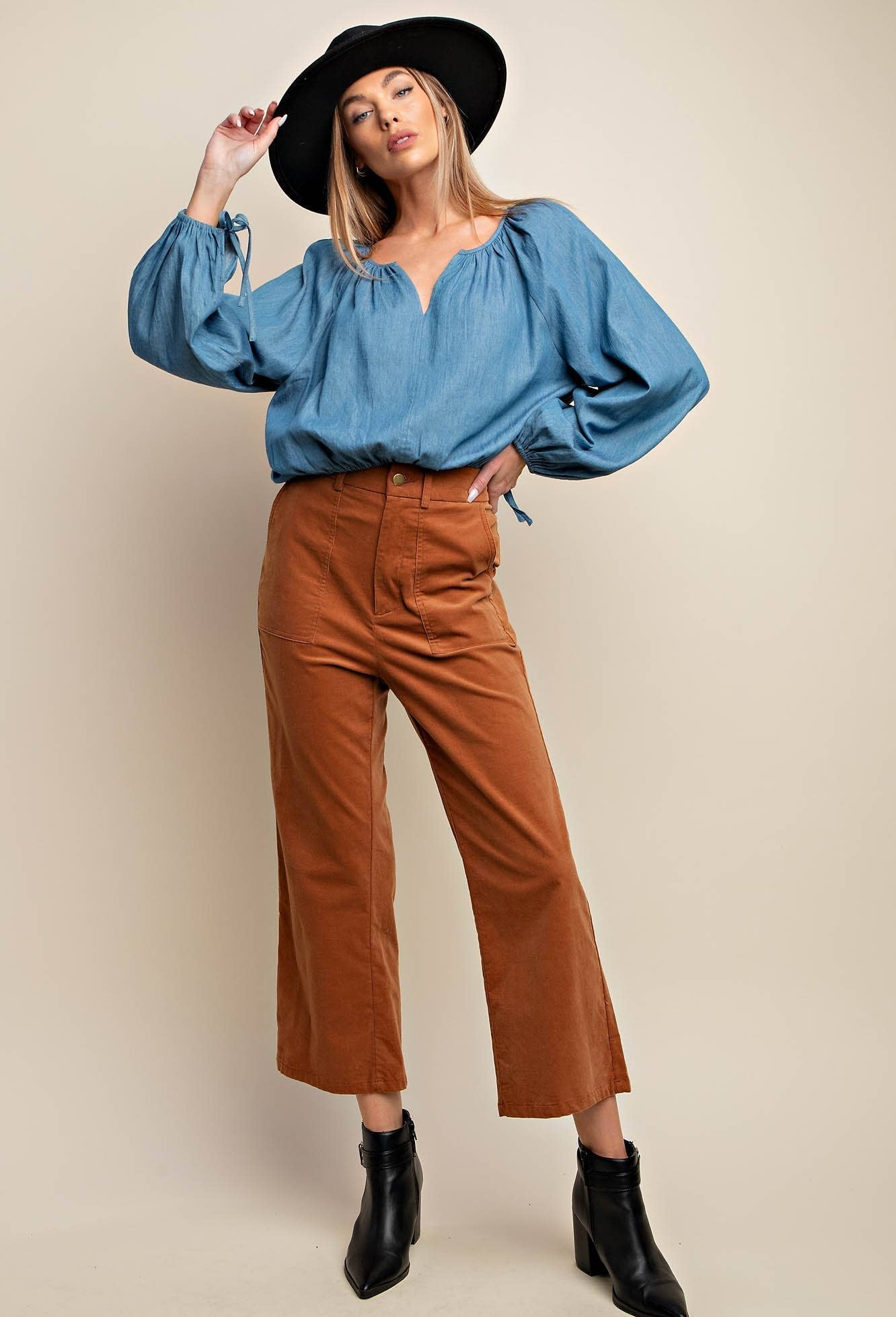 Denim Diamond Gypsy Top