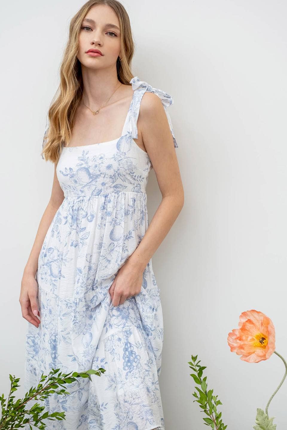 Water Flower Gypsy Dress