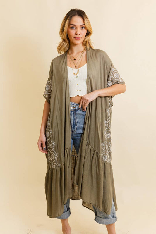 Olive Tribal Gypsy Kimono