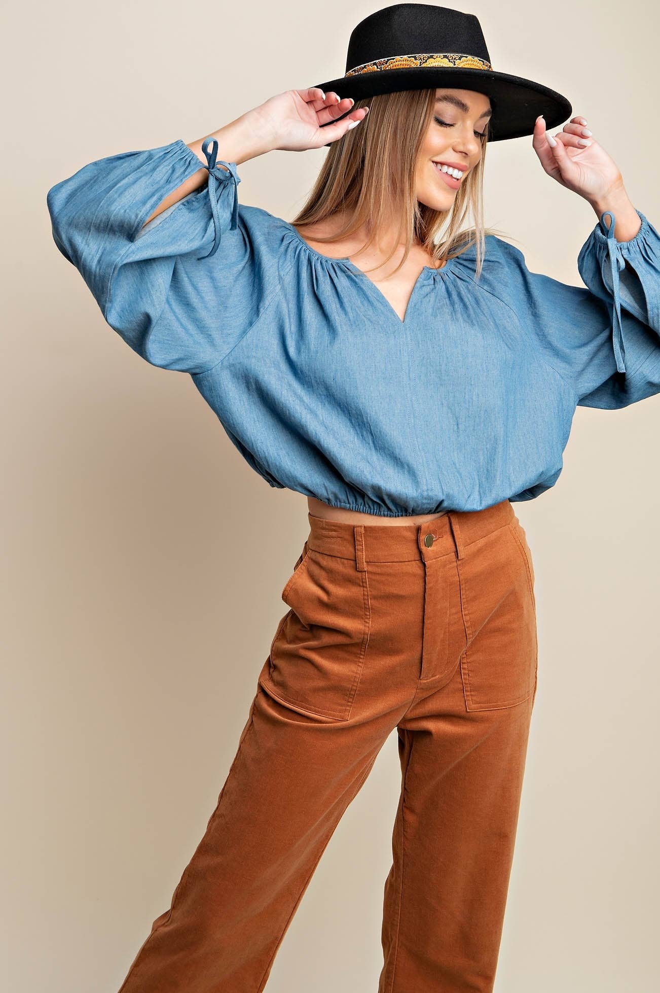 Denim Diamond Gypsy Top