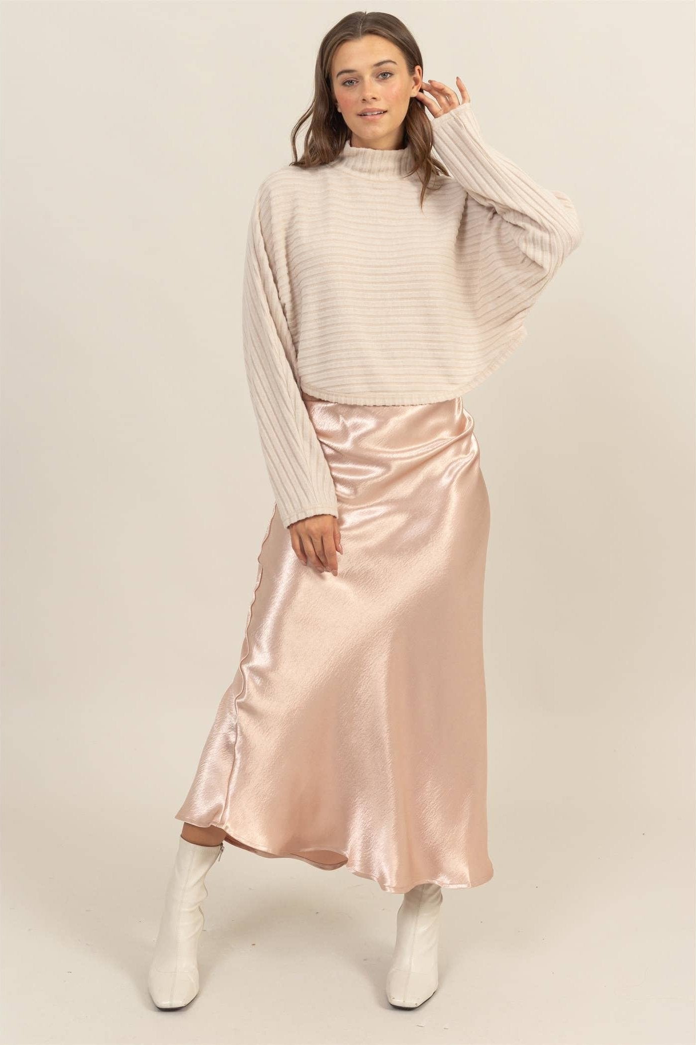 Satin Blush Gypsy Skirt