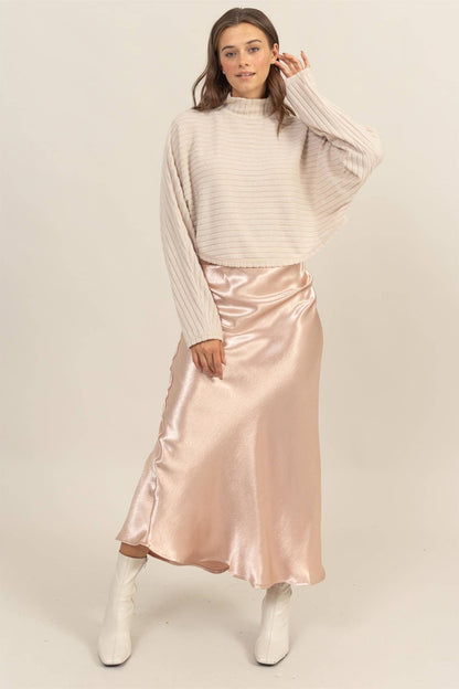 Satin Blush Gypsy Skirt