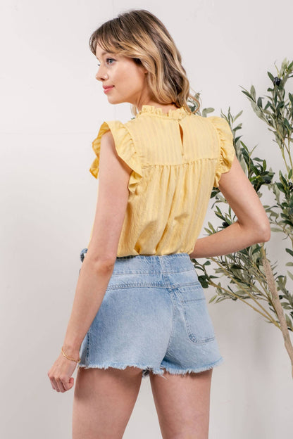 Flower Garden Embroidered Gypsy Top