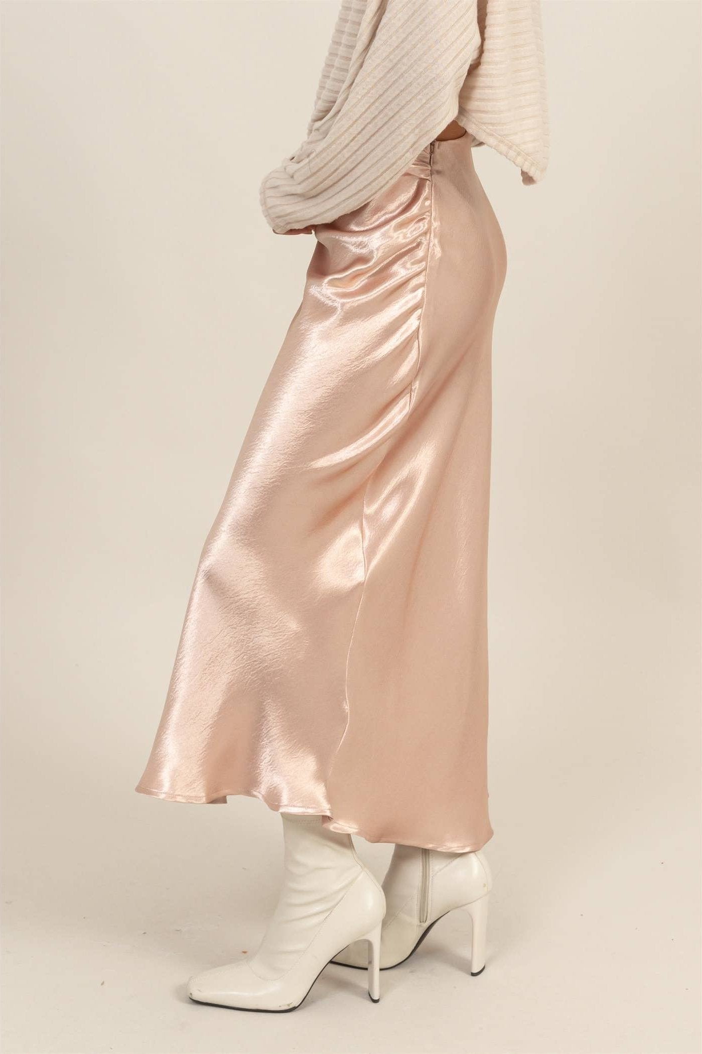 Satin Blush Gypsy Skirt