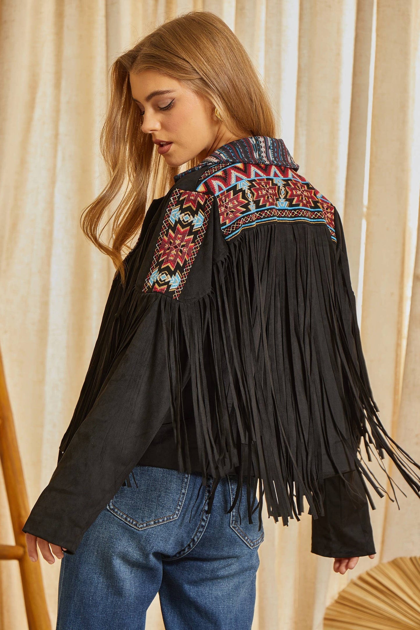Fringed Aztec Gypsy Jacket