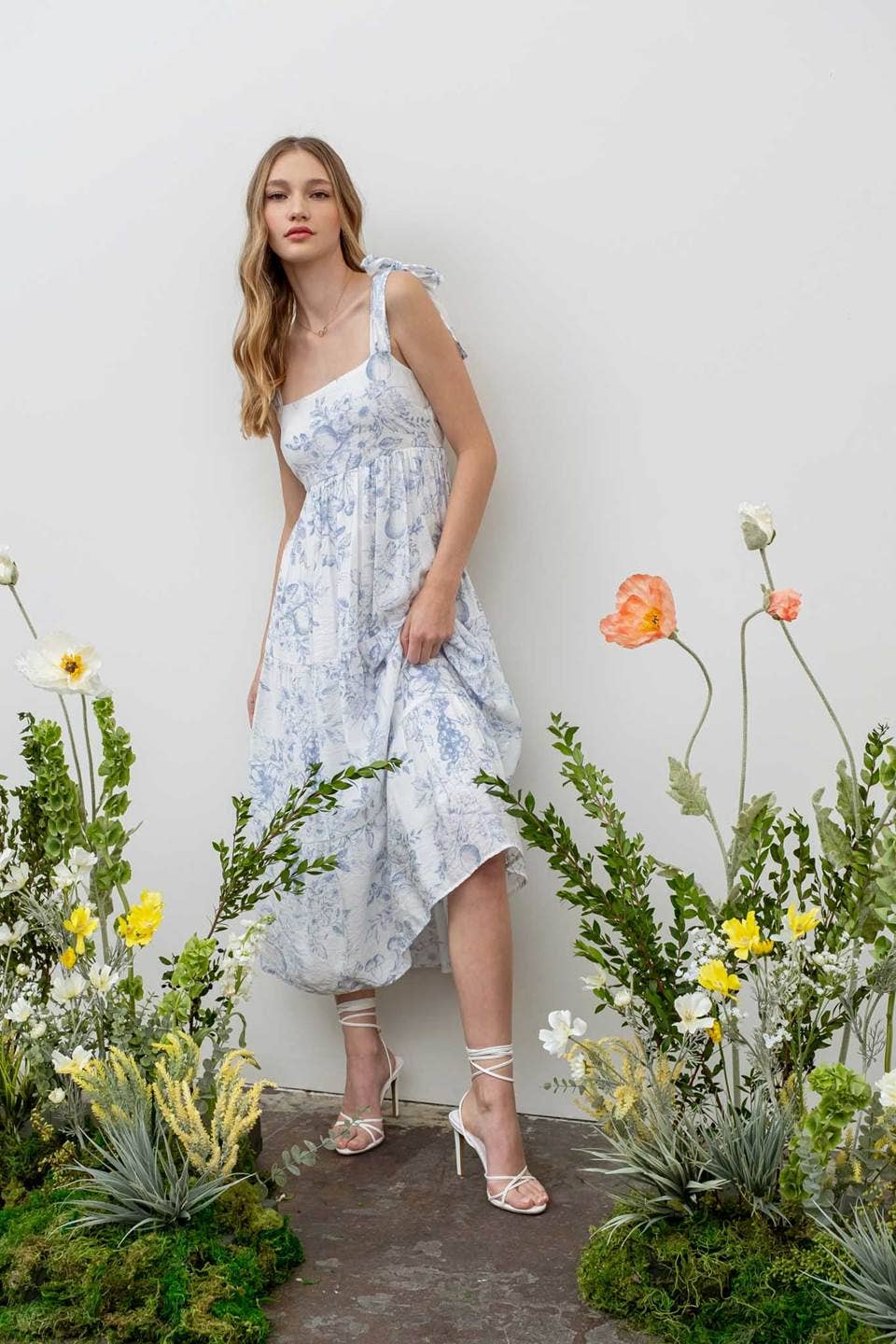 Water Flower Gypsy Dress
