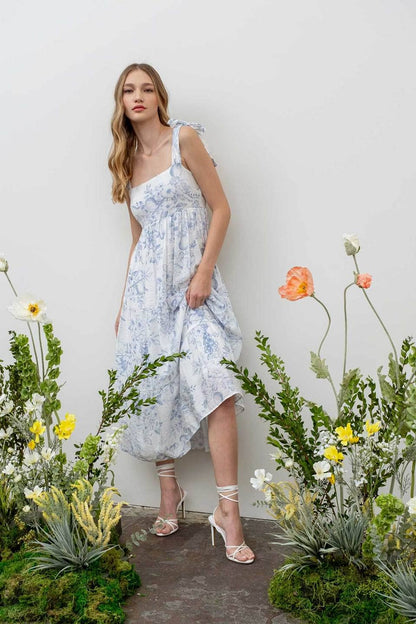 Water Flower Gypsy Dress